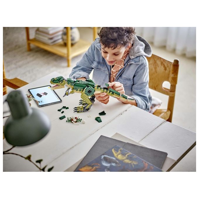 LEGO Creator 3 in 1 T. Rex Dinosauro Giocattolo Trasformabile in 3 Modellini Snodabili come Triceratopo e Pterodattilo Giochi per Bambini e Bambine da 9 Anni Idea Regalo di Compleanno 31151