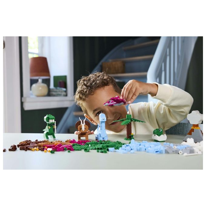 LEGO 11041 Dinosauri Creativi Set di Costruzioni con 450 Pezzi per Bambini 5+ Anni con T. rex Triceratopo Pterosauro Brontosauro e Cucciolo nell'uovo colore Multicolore