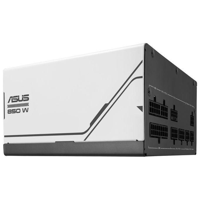 ASUS Prime 850W Gold Alimentatore Modulare per PC 850W di Potenza PCle Gen 5.0 80 Plus Gold Standard ATX 3.0 Ventola con Doppio Cuscinetto a Sfera Bianco PRIME-850W-GOLD