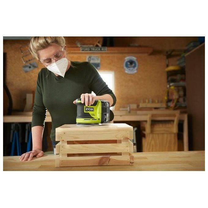 Ryobi R18ROS-0 Levigatrice Rotorbitale 18V ONE Batteria Non Inclusa Diametro Disco 125mm