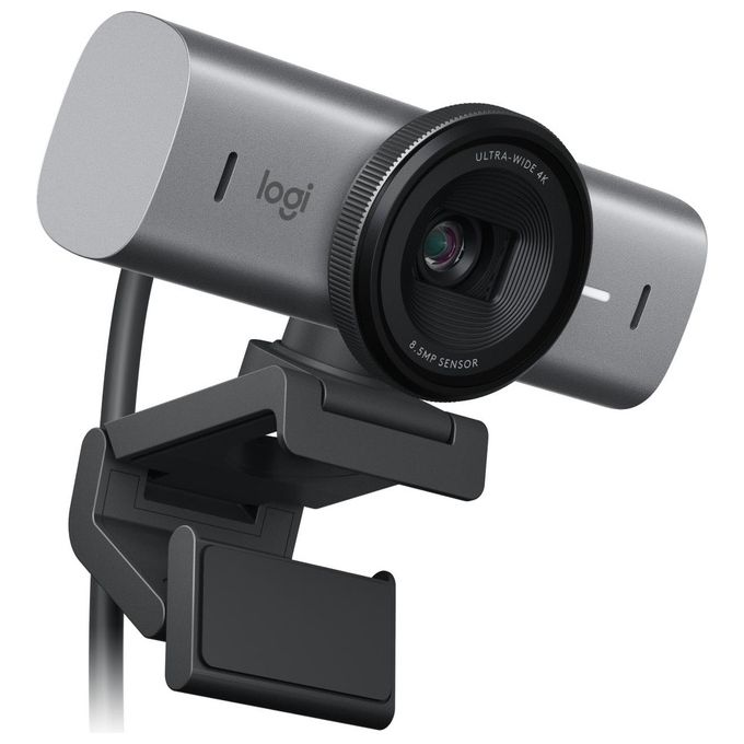 Logitech Webcam MX Brio 705 for Business 4K con Correzione Automatica della Luminosita' Ultra HD Inquadratura Automatica Show Mode USB-C Compatibile con Microsoft Teams Zoom Google Meet Grafite