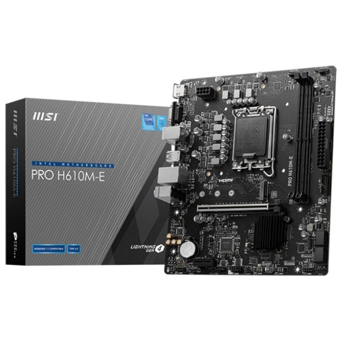 MSI PRO H610M-E Scheda Madre Intel H610 LGA 1700 micro ATX