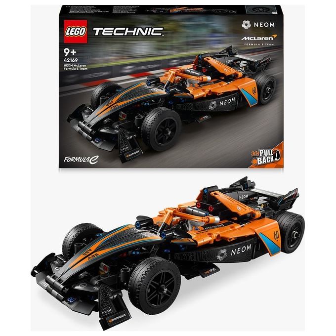 LEGO Technic 42169 NEOM McLaren Formula E Race Car, Macchina Giocattolo per Bambini 9+, Modellino di Auto F1 da Costruire