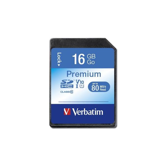 Verbatim Scheda di Memoria SDHC 16 GB Classe 10 - Velocita' 10 MB-s
