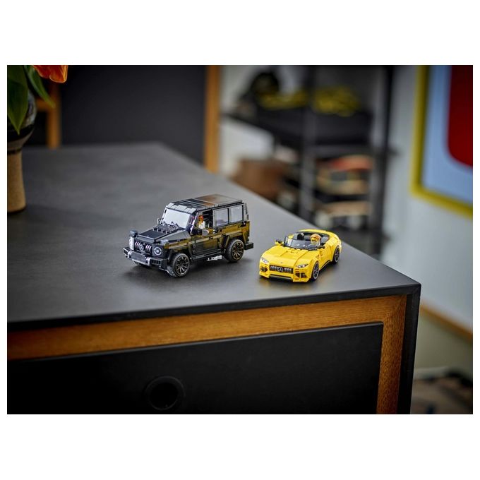 LEGO Speed Champions Mercedes-AMG G 63 e Mercedes-AMG SL 63 Macchine Giocattolo da Costruire 2 Modellini di Auto per Bambini e Bambine da 10 Anni con Minifigure di Piloti Regalo di Compleanno 76924