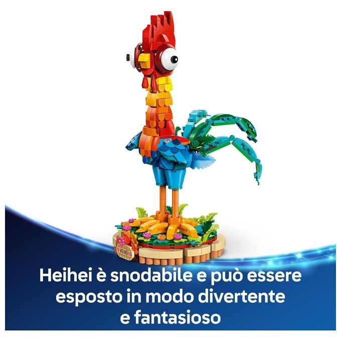 LEGO Heihei ǀ Disney dal Film Vaiana 2 Modello di Animale da Costruire con Parti Snodabili e Espositore Giochi per Bambini e Bambine da 9 Anni in su Idea Regalo di Compleanno da Collezione 43272