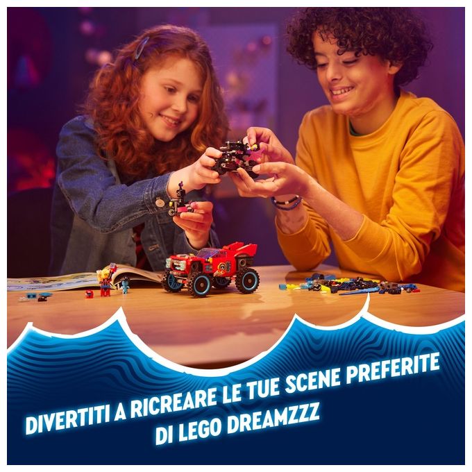 LEGO DREAMZzz 71458 Auto-Coccodrillo, Giocattolo 2in1 da Monster Truck a Macchina-Animale con Jayden e il Cacciatore Notturno