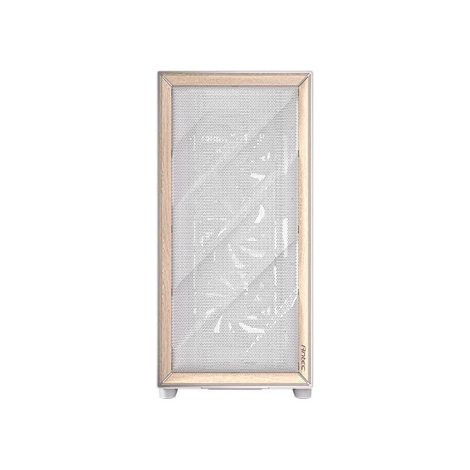 Antec Flux Wood White 5 Ventole Pwm Incluse Pannello Frontale ad Alto Flusso d'aria con Legno di Betulla Type-C Radiatore da 420mm e Supporto per Scheda Madre con Connessione Posteriore