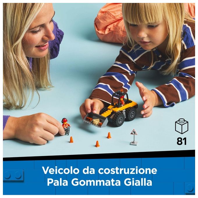 LEGO Veicolo Pala Gommata Gialla Set 60450 per Bambini Linea City Great Vehicles