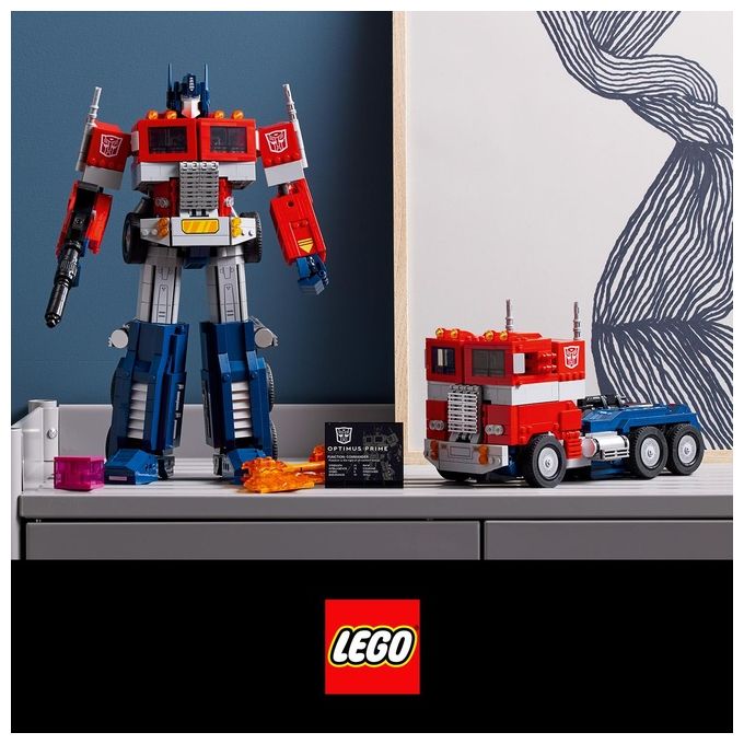 LEGO Icons Optimus Prime, Modellino da Costruire 2 in 1 del Leader dei Transformers, Set da Collezione per Adulti, 10302