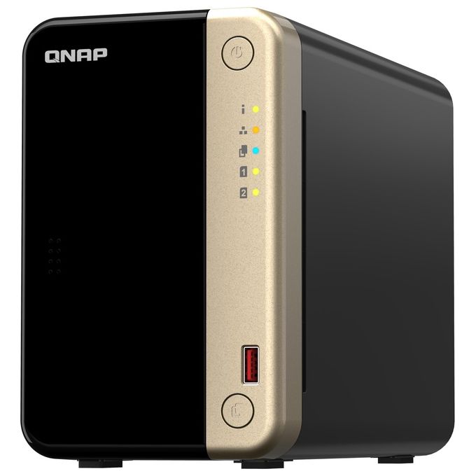 QNAP TS-264 NAS Tower Collegamento Ethernet LAN Nero-Oro N5095