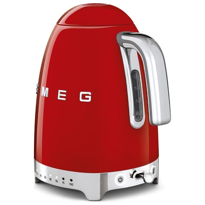 Smeg KLF04RDEU Estetica 50's Style Bollitore Elettrico a Temperatura Variabile Capacita' 1,7 Litri 7 Tazze Potenza 2400 W Rosso