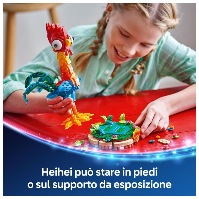 LEGO Heihei ǀ Disney dal Film Vaiana 2 Modello di Animale da Costruire con Parti Snodabili e Espositore Giochi per Bambini e Bambine da 9 Anni in su Idea Regalo di Compleanno da Collezione 43272