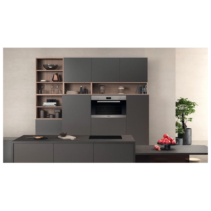 Hotpoint MS3 744 IX HA Forno Elettrico Ventilato 100 Litri Classe Energetica A Nero-Acciaio Inossidabile