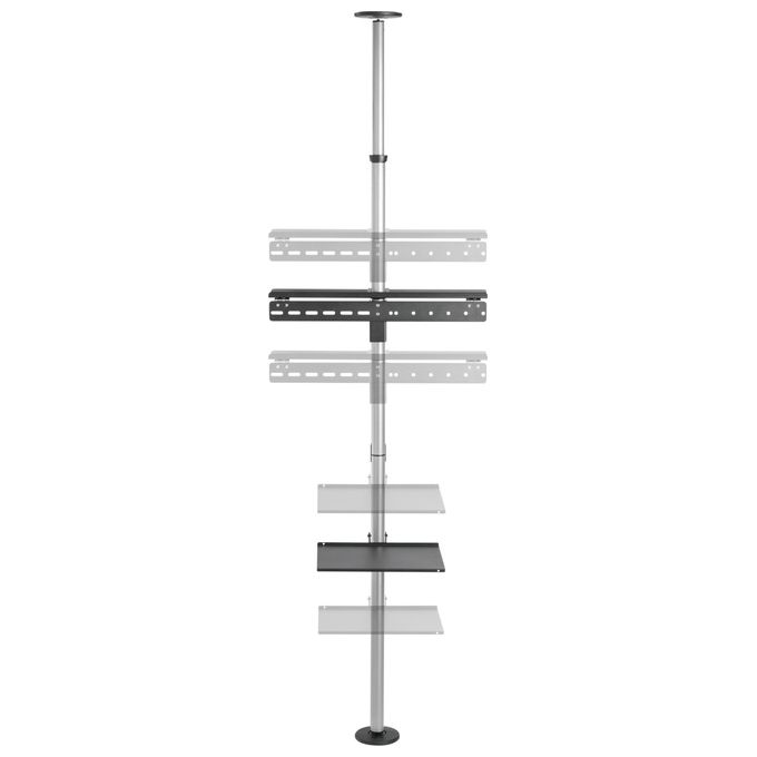 Equip 650621 Supporto Tv a Parete 70'' Nero-Acciaio Inox