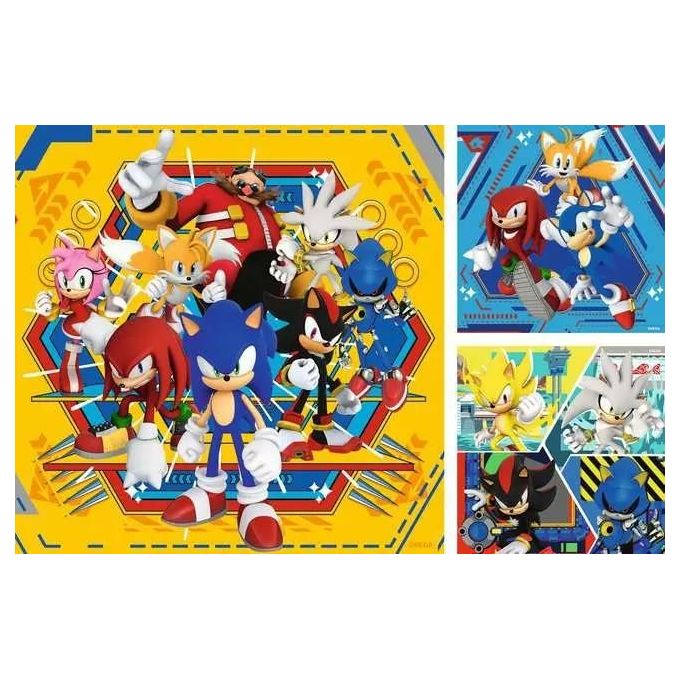 3 Ravensburger Puzzle da 49 Pezzi -sonic