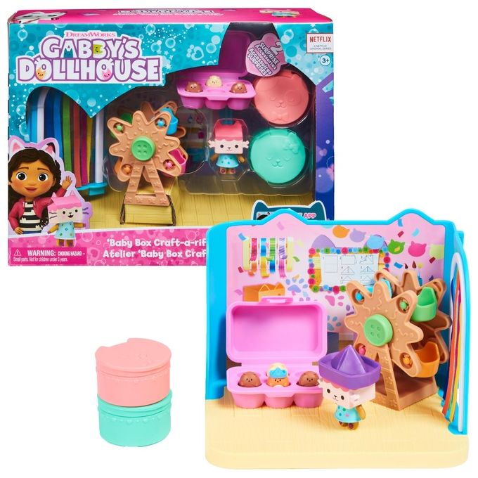 Spin Master Playset Gabbys Dollhouse Baby Box Craft a Riffic Room