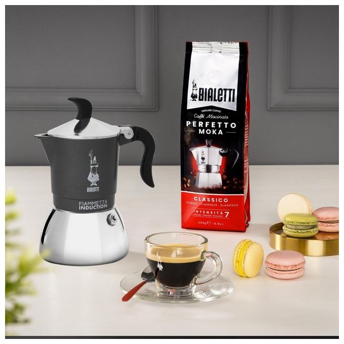 Bialetti Fiammetta Induction Caffettiera Grigio 2 Tazze