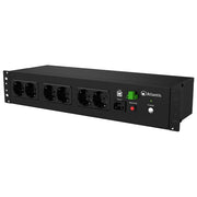 Atlantis A03-PDU1000-RC Ups Rack Off Line 800va (480w) per Rack 19 Corti 153mm Batteria 12v 9ah 8p Schuko in Backup