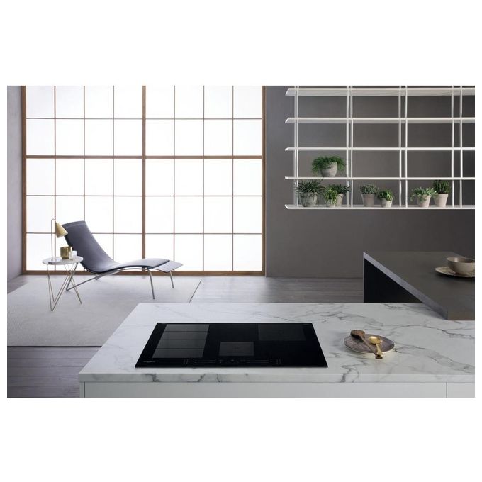 Whirlpool WFS0377NEIXL Piano Cottura a Induzione 4 Zone 77 cm Nero