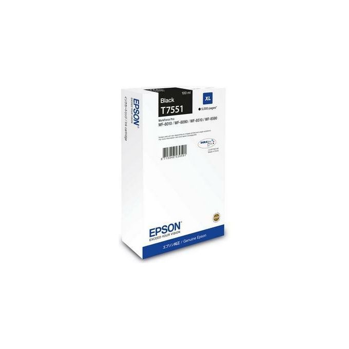 Epson C13T75514N Cartuccia di inchiostro Nero Resa elevata XL 100 ml per Serie WF-8xxx colore Nero