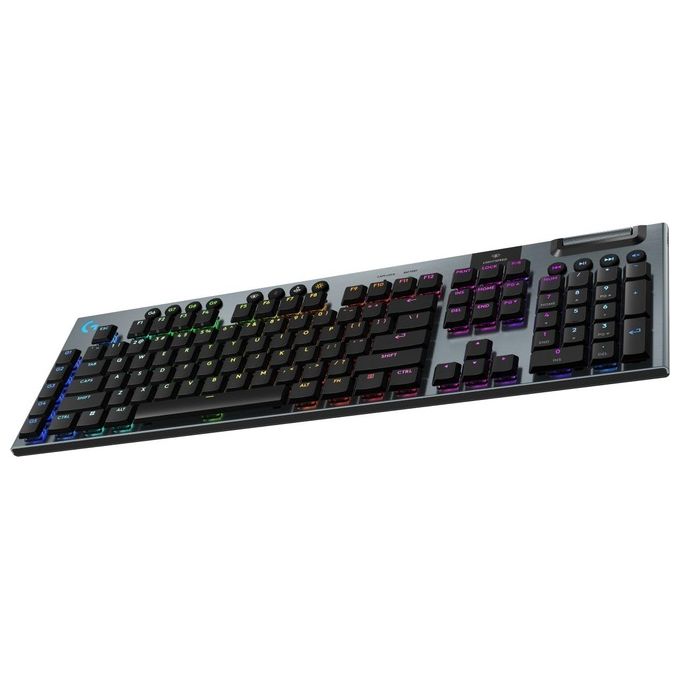 Logitech G G915 X LIGHTSPEED Tastiera gaming wireless a profilo ribassato copritasti in PBT bicomponente tasti completamente programmabili switch GL Brown Tactile - PC-Mac ITA QWERTY - Nero