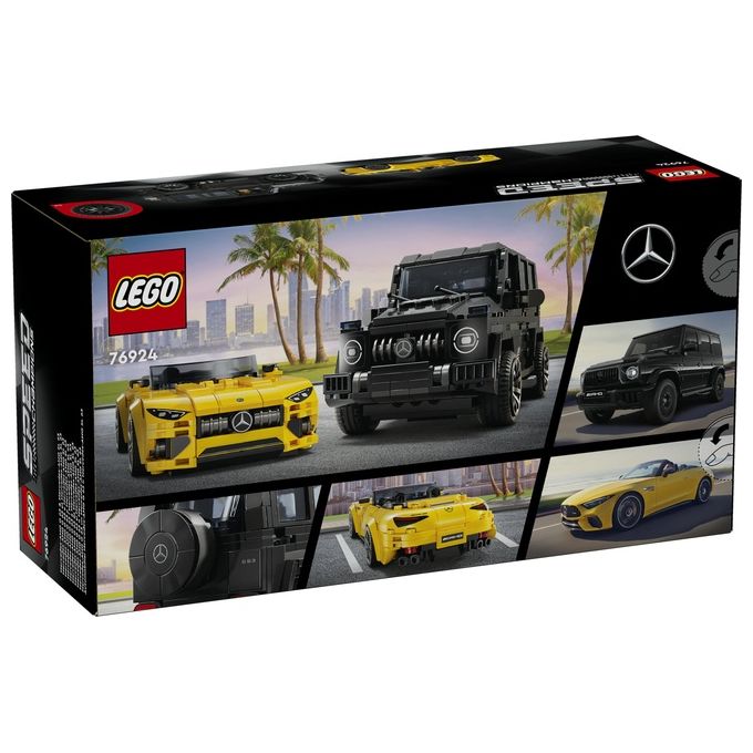 LEGO Speed Champions Mercedes-AMG G 63 e Mercedes-AMG SL 63 Macchine Giocattolo da Costruire 2 Modellini di Auto per Bambini e Bambine da 10 Anni con Minifigure di Piloti Regalo di Compleanno 76924