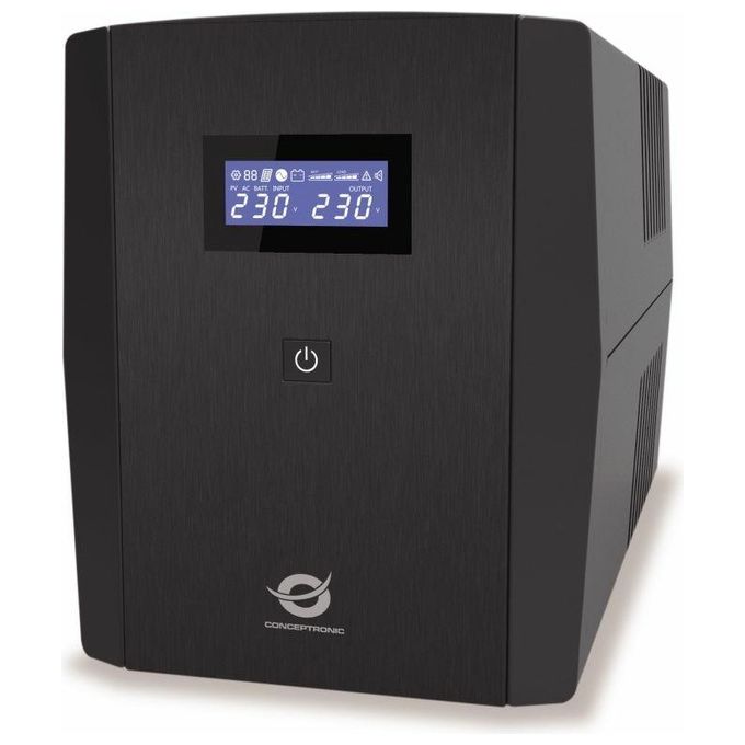 Conceptronic ZEUS08E Gruppo di Continuita' Ups a Linea Interattiva 1.5 Kva 900W 6 Prese Ac