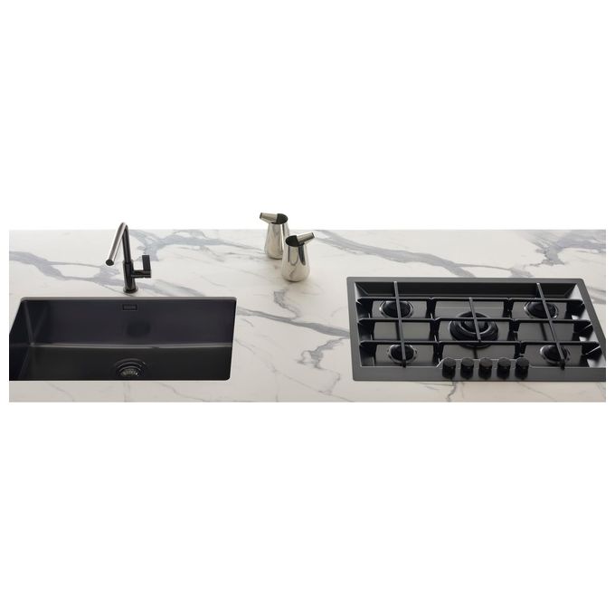 Foster 7601 632 Serie Ke Gun Metal Piano Cottura a Gas 5 Zone 1 Tripla Corona Griglie in Ghisa 80 cm Acciaio inox
