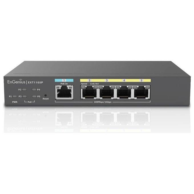 EnGenius EXT1105P Switch di Rete Gestito L2 Gigabit Ethernet (10-100-1000) Supporto Power over Ethernet Nero