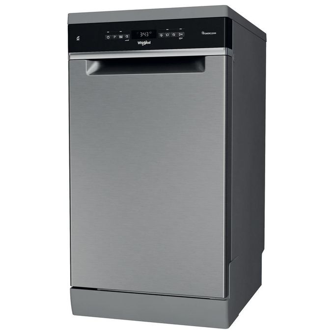 Whirlpool WSFO 3T223 PC X Lavastoviglie Slim Libera Installazione 10 Coperti Classe energetica E 10 Programmi Tecnologia Sesto Senso 45 cm Inox