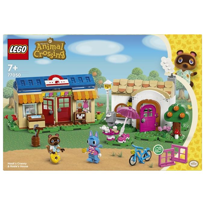 LEGO Animal Crossing 77050 Bottega di Nook e casa di Grinfia, Giochi Creativi per Bambini 7+ con Negozio e Casa Giocattolo