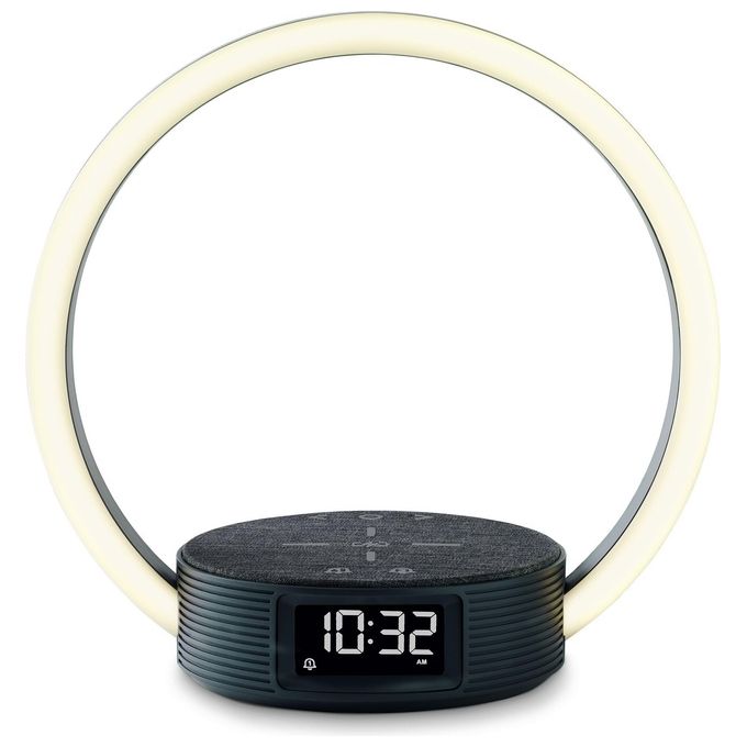 Beurer WL 65 WakeCharge 3 in 1: illumina ricarica lo smartphone e ti aiuta a svegliarti-addormentarti - Con base di ricarica rapida induttiva per smartphone Qi da 10 W - Modalita' alba e tramonto - Luci LED di atmosfera e luminosita' regolabile - 2 orari 