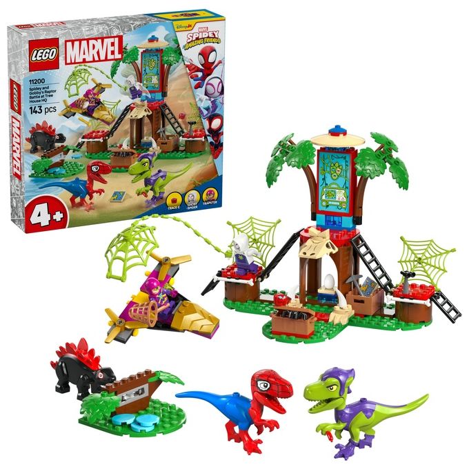 LEGO Set Battaglia con il Raptor al Quartier Generale Sull'albero di Spider-Man