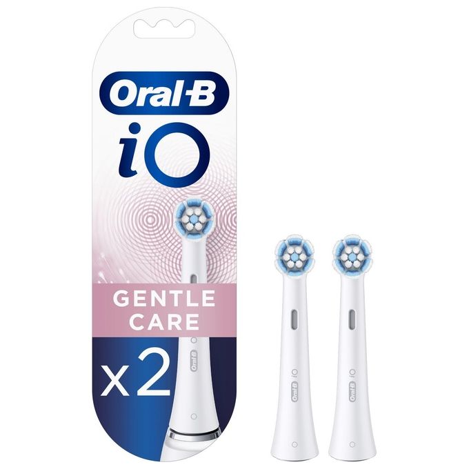 Braun Oral-B iO Gentle Care Testine di Ricambio per Spazzolino Elettrico Confezione da 2 Pezzi