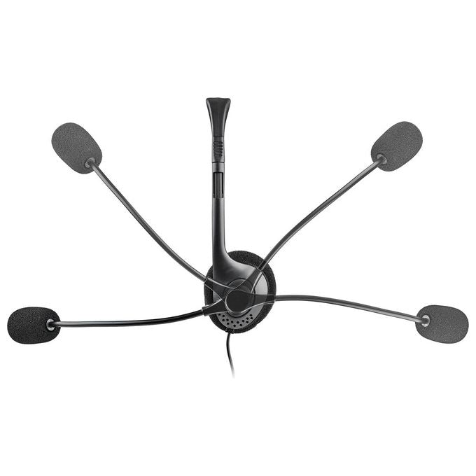 NGS MS103 MAX Cuffie Cablate per Computer con Microfono Connessione Jack 3.5mm Lunghezza Cavo 1.5mt