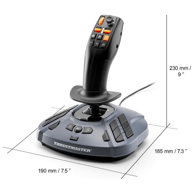 Thrustmaster Joystick Simtask FarmStick Nero-Grigio