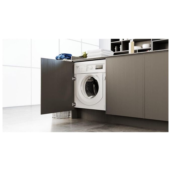 Hotpoint BI WMHG 81284 EU Lavatrice Carica Frontale da Incasso Digital Motion Technology Partenza Ritardata Classe energetica C Capacita' di carico 8 Kg Centrifuga 1200 giri Motore Inverter Woolmark