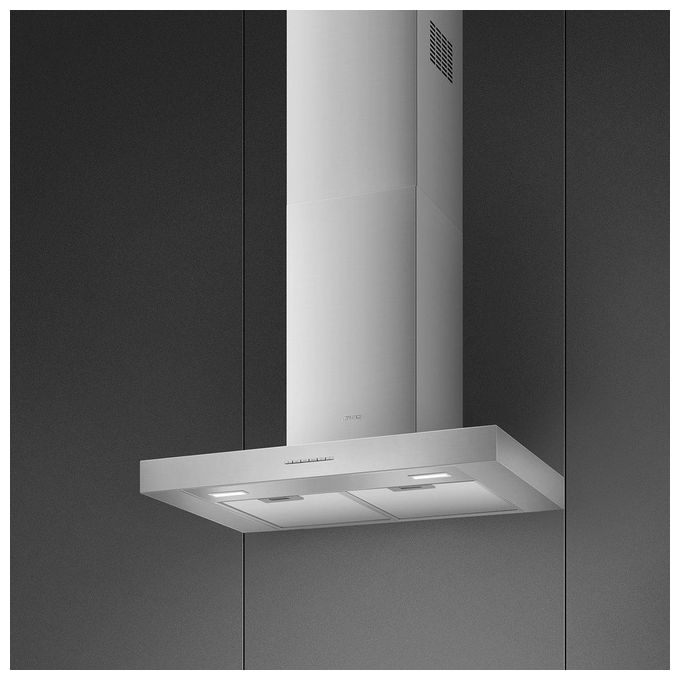 Smeg KBT700XE Cappa a Espulsione Decorativa Murale Estetica Universale Classe energetica A 3 Velocita' 70 cm Inox