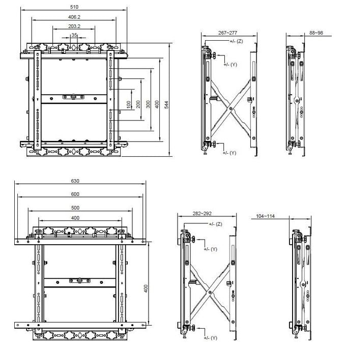 Conceptronic Staffa Push in Pop Out 32''-55'' Nero
