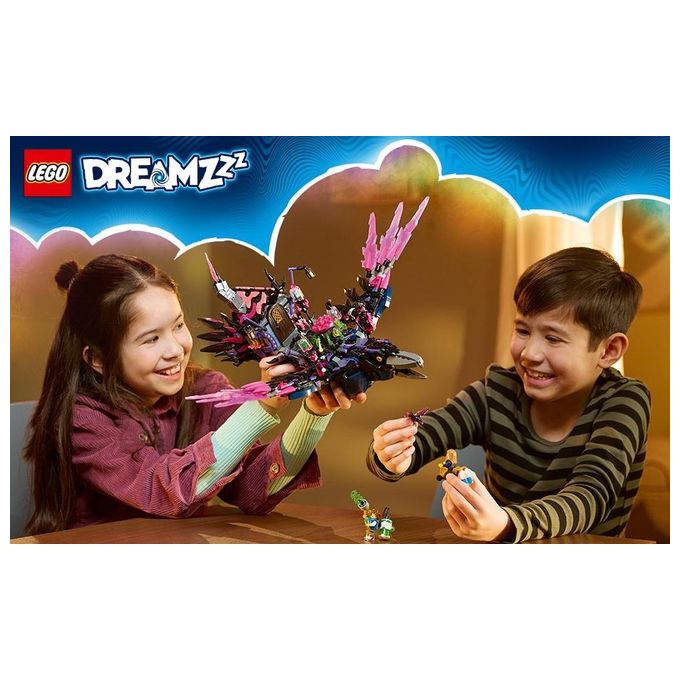 Lego Dreamzzz 2 in 1 Corvo di Mezzanotte della Mai-Strega, Giocattolo d'Avventura Trasformabile in Casa o Ragno, con 6 Personaggi