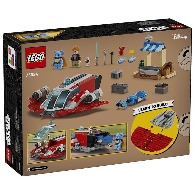 LEGO Star Wars 75384 The Crimson Firehawk, Starter Set con Astronave Giocattolo, Speeder Bike e 3 Personaggi, Regalo Bambini 4+