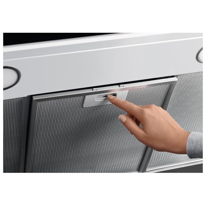 Electrolux LFT769X Cappa Aspirante a Parete Classe energetica A 720 m3-h 3 Velocita' + Intensiva Illuminazione LED Connessione Hob2Hood Touch Control 90 cm Acciaio Inox + Vetro