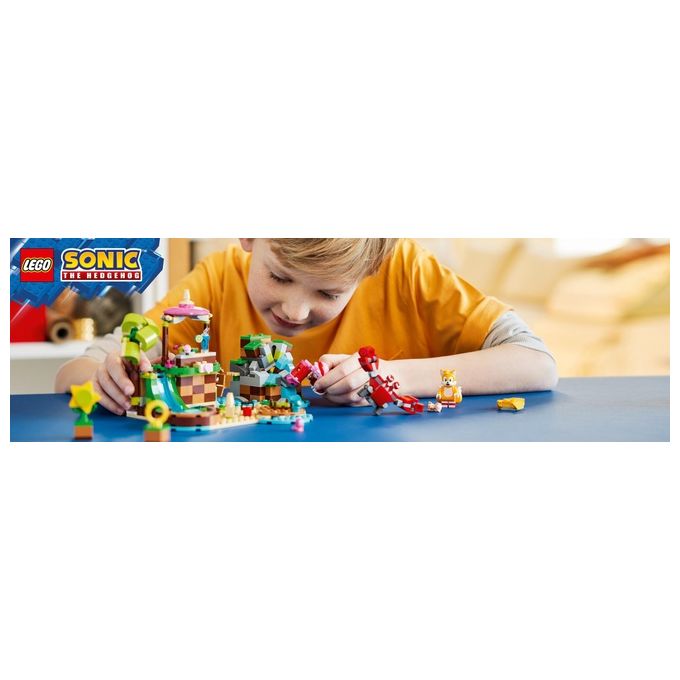 LEGO Sonic the Hedgehog 76992 L'Isola del Soccorso Animale di Amy, Giocattolo con 6 Personaggi, Regalo per Bambini dai 7 Anni