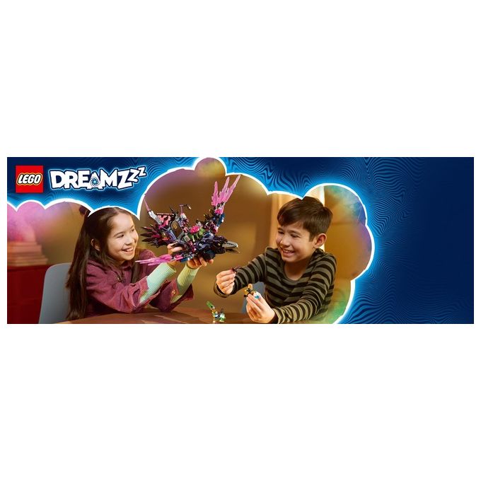 Lego Dreamzzz 2 in 1 Corvo di Mezzanotte della Mai-Strega, Giocattolo d'Avventura Trasformabile in Casa o Ragno, con 6 Personaggi