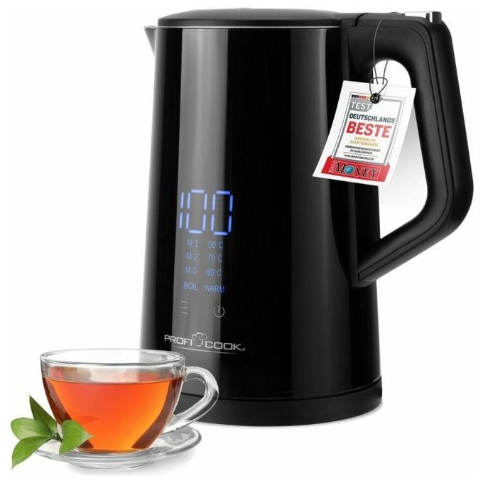 Proficook PC-WKS 1243 Bollitore Elettrico con Touch Screen 1.7 Litri Nero