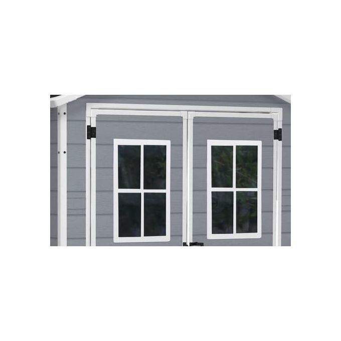 Keter Casetta da Giardino Manor 6X5 con Finestre Frontali in Resina 185x152x226h Grigio
