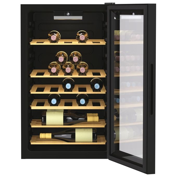 Candy Cantinetta CWC 150 MHF Cantinetta Vino 41 Bottiglie, Classe G, 6 Ripiani, Nero a Libera Installazione