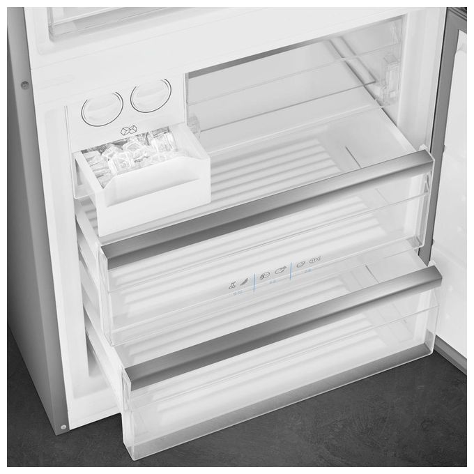 Smeg FC48XDNE Frigorifero Combinato Libera installazione 481 Litri No Frost Classe E Inox