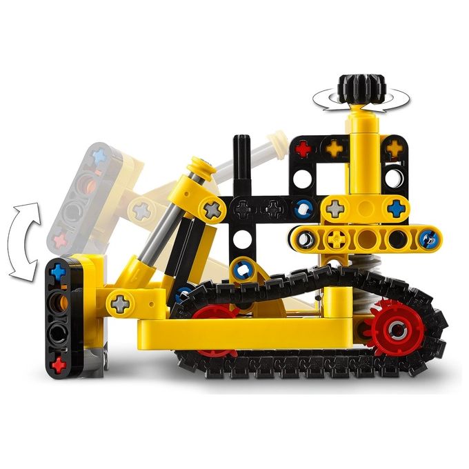 LEGO Technic 42163 Bulldozer da Cantiere, Giochi per Bambini e Bambine di 7+ Anni, Regalo per Amanti dei Veicoli Giocattolo